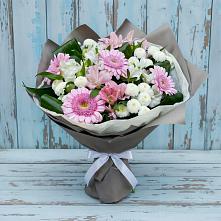 Букет цветов из:  Герберы, Альстромерии и Хризантемы #REPLACE_PRED# Рязановский