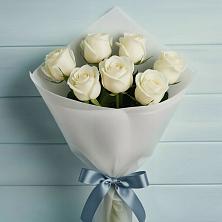 Букет 7 Белых роз Эдлесс Лав в Рязановский