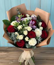 Букет цветов из:  Розы и Альстромерии в Рязановский