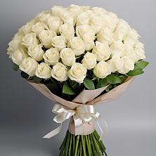 Букет 101 беля роза Белоснежка в Рязановский