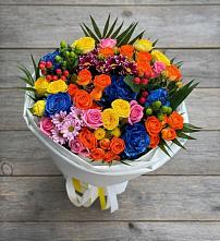 Букет цветов из:  Розы и Хризантемы в Рязановский