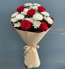 Букет цветов из:  Розы и Хризантемы в Рязановский
