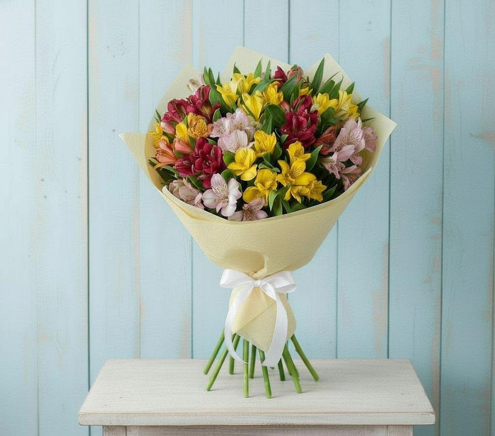 Букет цветов из: Альстромерии в Рязановский