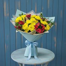 Букет цветов из:  Альстромерии и Хризантемы #REPLACE_PRED# Рязановский